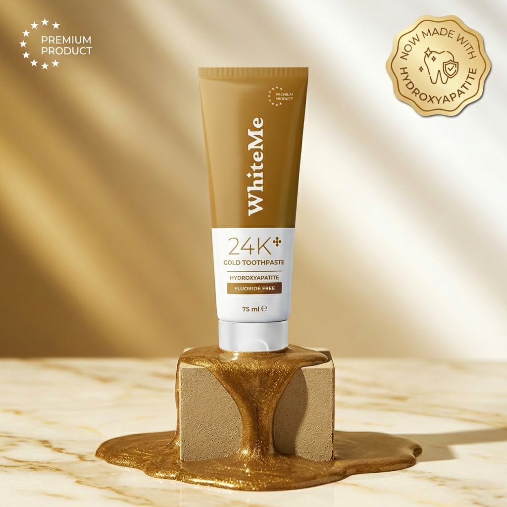 Безплатна 24K Златна паста за зъби с избелващ ефект
